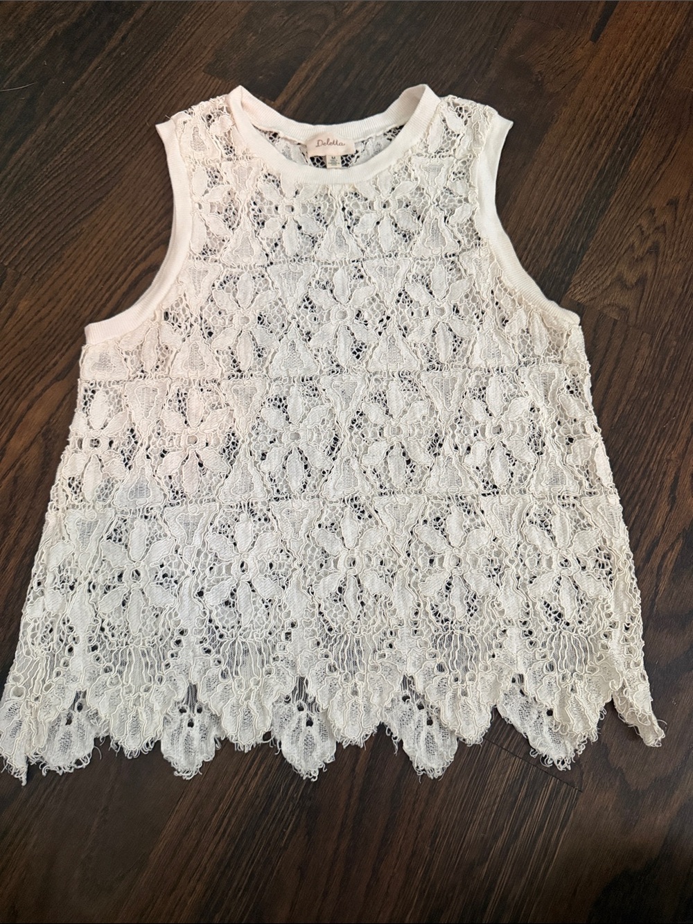 Deletta White Crochet Lace Pullover